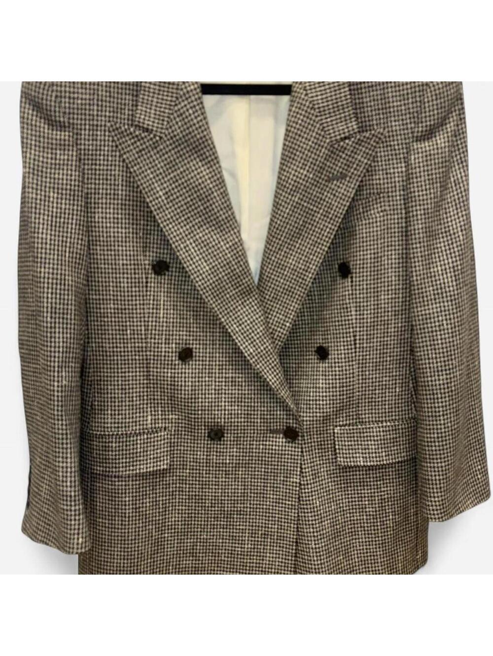 Vintage! Christian Dior Monseur Paris double-breasted blazer, brown and black.